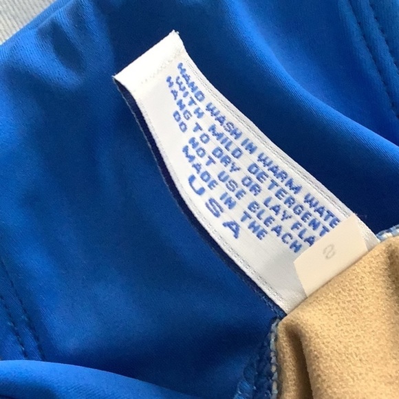 Zuliana Size Small Blue Triangle Bikini Set. Made in USA. New With Tags - Picture 7 of 7